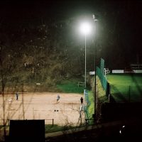 Fussballplätze bei Nacht